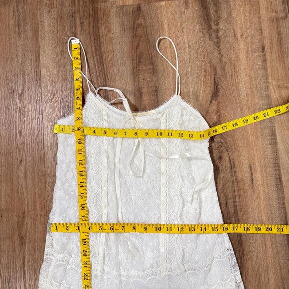 Vintage Jessica McClinktock Lace Drop Waist Slip Maxi Dress Ethereal Coquette S - Picture 7 of 12